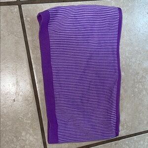 Purple Striped Crop Top